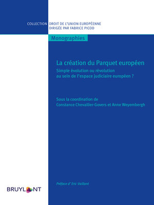 cover image of La création du Parquet européen